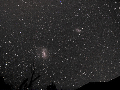 Photo des galaxies du Grand et Petit Nuage de Magellan